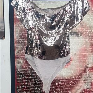 Charlotte Russe Shimmering Bronze Top